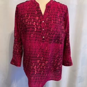 Immaculate Sz L a.n.a. Geometric Tunic 3/4 Sleeve
